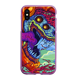 Чехол iPhone XS Max матовый HYPERBEAST, цвет: 3D-фиолетовый