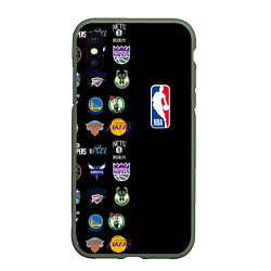 Чехол iPhone XS Max матовый NBA Team Logos 2
