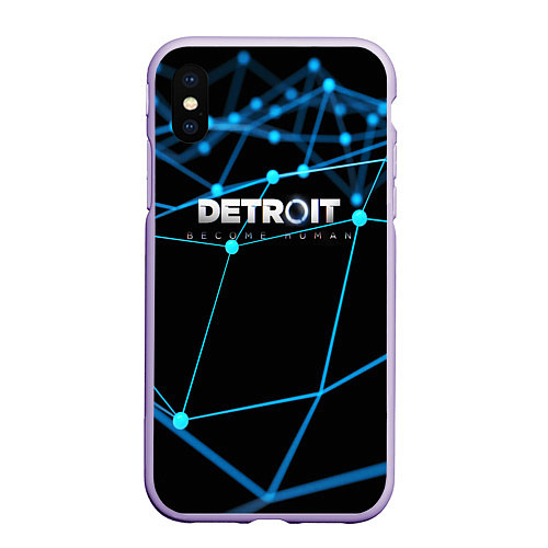 Чехол iPhone XS Max матовый Detroit:Become Human / 3D-Светло-сиреневый – фото 1