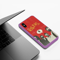Чехол iPhone XS Max матовый The Killers, цвет: 3D-фиолетовый — фото 2