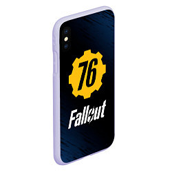 Чехол iPhone XS Max матовый FALLOUT76, цвет: 3D-светло-сиреневый — фото 2