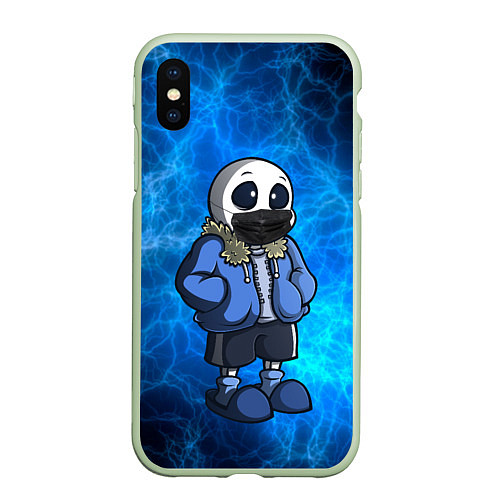 Чехол iPhone XS Max матовый Undertale / 3D-Салатовый – фото 1