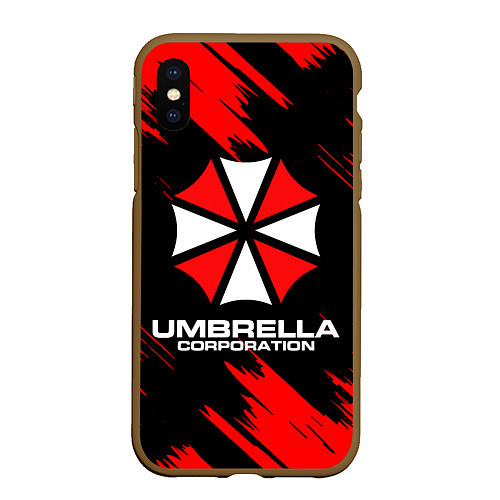 Чехол iPhone XS Max матовый Umbrella Corporation / 3D-Коричневый – фото 1