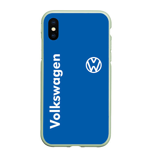 Чехол iPhone XS Max матовый Volkswagen / 3D-Салатовый – фото 1