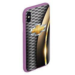 Чехол iPhone XS Max матовый CHEVROLET, цвет: 3D-фиолетовый — фото 2