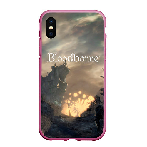 Чехол iPhone XS Max матовый Bloodborne / 3D-Малиновый – фото 1