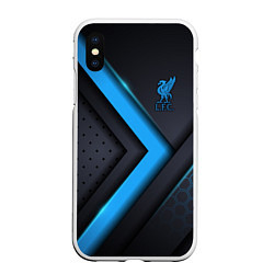 Чехол iPhone XS Max матовый Liverpool F C, цвет: 3D-белый