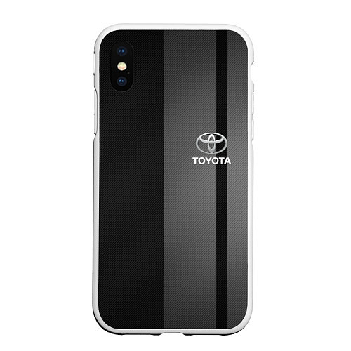 Чехол iPhone XS Max матовый TOYOTA / 3D-Белый – фото 1