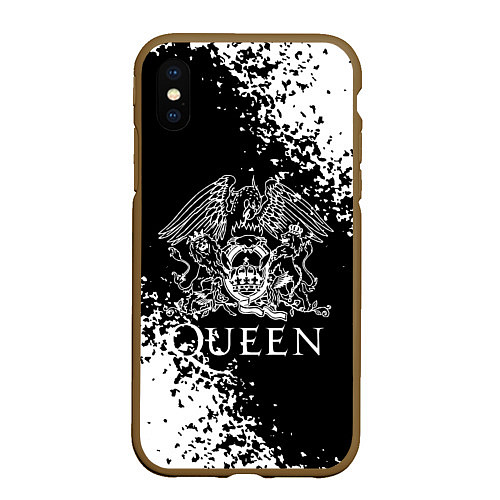 Чехол iPhone XS Max матовый QUEEN / 3D-Коричневый – фото 1