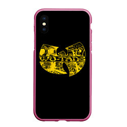 Чехол iPhone XS Max матовый Wu-Tang Clan, цвет: 3D-малиновый