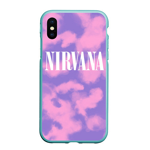 Чехол iPhone XS Max матовый NIRVANA / 3D-Мятный – фото 1