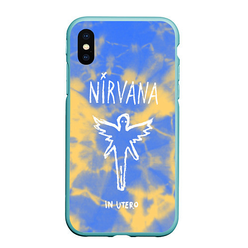 Чехол iPhone XS Max матовый NIRVANA / 3D-Мятный – фото 1