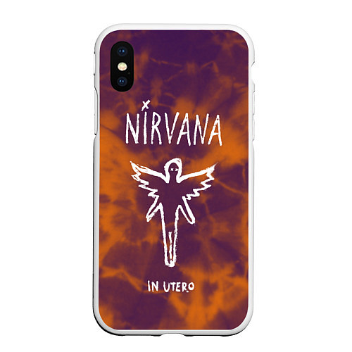 Чехол iPhone XS Max матовый NIRVANA / 3D-Белый – фото 1