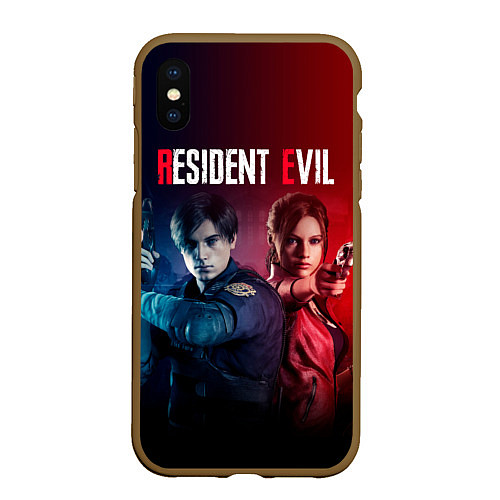 Чехол iPhone XS Max матовый Resident Evil 2 / 3D-Коричневый – фото 1