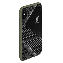 Чехол iPhone XS Max матовый Liverpool F C, цвет: 3D-темно-зеленый — фото 2