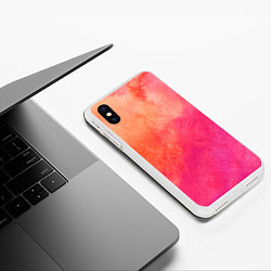 Чехол iPhone XS Max матовый Краски, цвет: 3D-белый — фото 2