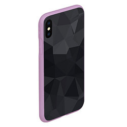 Чехол iPhone XS Max матовый Грани, цвет: 3D-сиреневый — фото 2