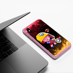 Чехол iPhone XS Max матовый Brawl Stars JACKY, цвет: 3D-розовый — фото 2