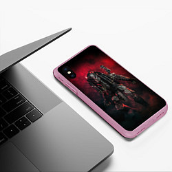 Чехол iPhone XS Max матовый PREDATOR, цвет: 3D-розовый — фото 2