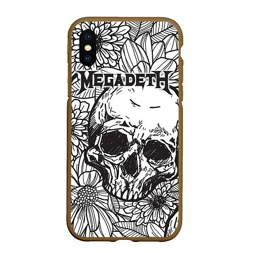 Чехол iPhone XS Max матовый Megadeth / 3D-Коричневый – фото 1