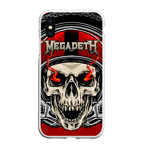 Чехол iPhone XS Max матовый Megadeth / 3D-Белый – фото 1