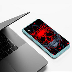 Чехол iPhone XS Max матовый Megadeth, цвет: 3D-мятный — фото 2