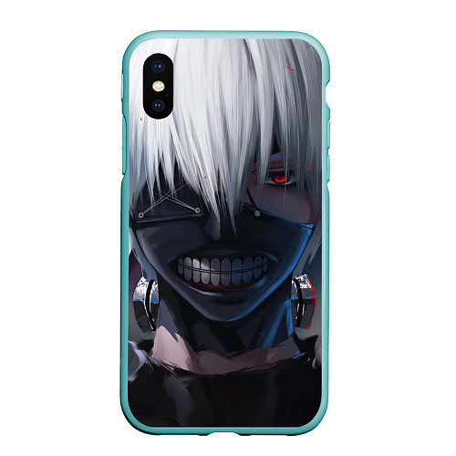 Чехол iPhone XS Max матовый TOKYO GHOUL / 3D-Мятный – фото 1