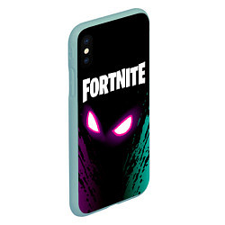 Чехол iPhone XS Max матовый FORTNITE, цвет: 3D-мятный — фото 2