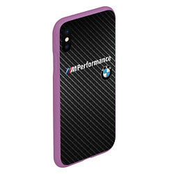 Чехол iPhone XS Max матовый BMW CARBON, цвет: 3D-фиолетовый — фото 2