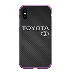 Чехол iPhone XS Max матовый Toyota Carbon