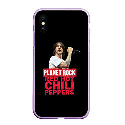 Чехол iPhone XS Max матовый RHCP, цвет: 3D-сиреневый