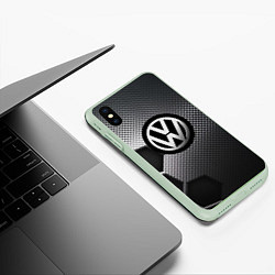 Чехол iPhone XS Max матовый VOLKSWAGEN, цвет: 3D-салатовый — фото 2