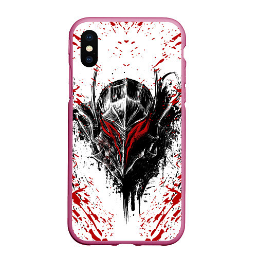 Чехол iPhone XS Max матовый BERSERK / 3D-Малиновый – фото 1