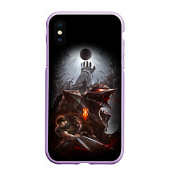 Чехол iPhone XS Max матовый BERSERK, цвет: 3D-сиреневый