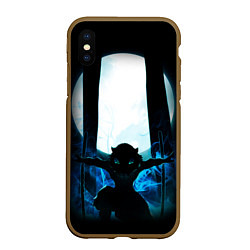 Чехол iPhone XS Max матовый KIMETSU NO YAIBA, цвет: 3D-коричневый