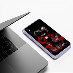 Чехол iPhone XS Max матовый TOKYO GHOUL, цвет: 3D-светло-сиреневый — фото 2