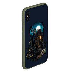 Чехол iPhone XS Max матовый Bloodborne, цвет: 3D-темно-зеленый — фото 2