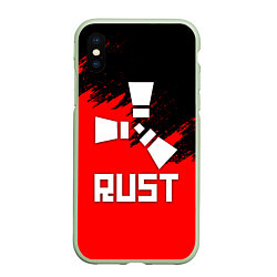 Чехол iPhone XS Max матовый RUST, цвет: 3D-салатовый