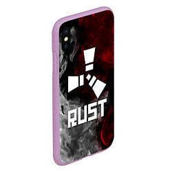 Чехол iPhone XS Max матовый RUST, цвет: 3D-сиреневый — фото 2