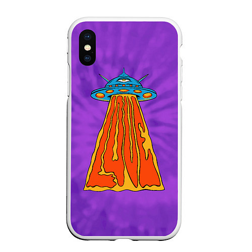 Чехол iPhone XS Max матовый Vibes of Love / 3D-Белый – фото 1