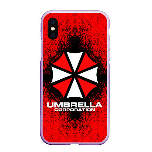 Чехол iPhone XS Max матовый Umbrella Corporation / 3D-Сиреневый – фото 1