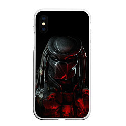 Чехол iPhone XS Max матовый PREDATOR, цвет: 3D-белый