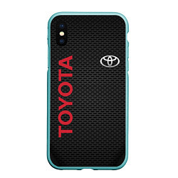 Чехол iPhone XS Max матовый TOYOTA, цвет: 3D-мятный