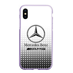 Чехол iPhone XS Max матовый Mercedes-Benz, цвет: 3D-светло-сиреневый