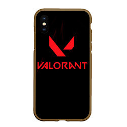 Чехол iPhone XS Max матовый VALORANT, цвет: 3D-коричневый