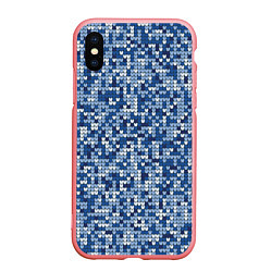 Чехол iPhone XS Max матовый ВЯЗАНЫЙ КАМУФЛЯЖ, цвет: 3D-баблгам