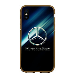 Чехол iPhone XS Max матовый Mercedes, цвет: 3D-коричневый