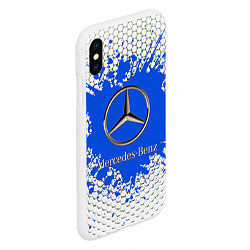 Чехол iPhone XS Max матовый Mercedes, цвет: 3D-белый — фото 2