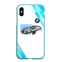 Чехол iPhone XS Max матовый BMW, цвет: 3D-мятный