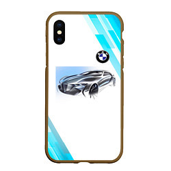 Чехол iPhone XS Max матовый BMW, цвет: 3D-коричневый